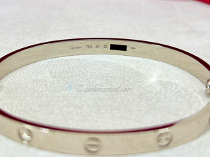 Cartier Love Bracelet White Gold Size 20