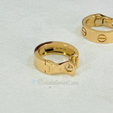 Cartier Love Hoop Earrings Yellow Gold