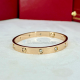 Cartier Love Bracelet Rose Gold Size 17 10 Diamond
