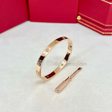 Cartier Love Bracelet Rose Gold Size 17 4 Diamond