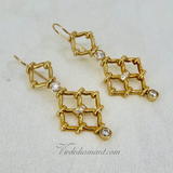 Verdura Kensington Drop Diamond Earrings Yellow Gold