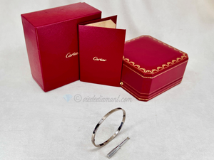 Cartier Love Bracelet White Gold Size 20 SM