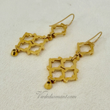 Verdura Kensington Drop Diamond Earrings Yellow Gold