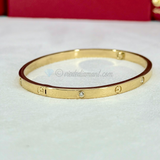 Cartier Love Bracelet Yellow Gold Size 16 SM 6 Diamond