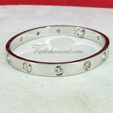 Cartier Love Bracelet White Gold Size 16 10 Diamond