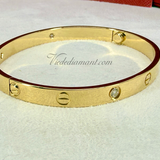 Cartier Love Bracelet Yellow Gold Size 19 4 Diamond
