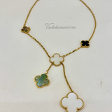 Van Cleef Arpels Magic Alhambra Necklace 6 Motifs Yellow Gold