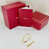 Cartier Love Bracelet Yellow Gold Size 16 SM 6 Diamond