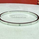 Cartier Love Bracelet White Gold Size 19 SM 6 Diamond