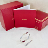 Cartier Love Bracelet White Gold Size 17