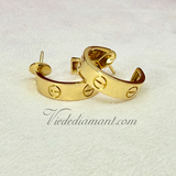 Cartier Love Hoop Earrings Yellow Gold