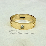 Cartier Love Ring Yellow Gold Size 60 3 Diamond
