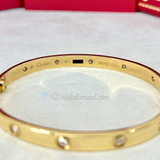 Cartier Love Bracelet Yellow Gold Size 19 10 Diamond