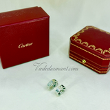 Cartier Love Hoop Earrings White Gold 1 Diamond