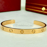 Cartier Love Cuff Bracelet Rose Gold Size 18