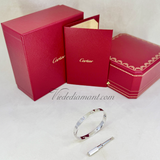 Cartier Love Bracelet White Gold Size 17 4 Diamond