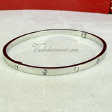 Cartier Love Bracelet White Gold Size 19 SM 6 Diamond