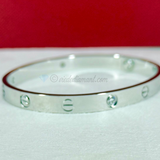 Cartier Love Bracelet White Gold Size 18 4 Diamond