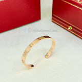 Cartier Love Cuff Bracelet Rose Gold Size 17