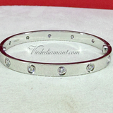 Cartier Love Bracelet White Gold Size 16 10 Diamond