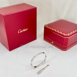 Cartier Love Bracelet White Gold Size 16 4 Diamond