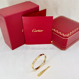 Cartier Love Bracelet Yellow Gold Size 16 10 Diamond