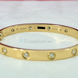 Cartier Love Bracelet Yellow Gold Size 16 10 Diamond