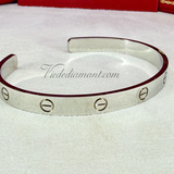 Cartier Love Cuff Bracelet White Gold Size 20