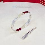 Cartier Love Bracelet White Gold Size 17