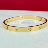 Cartier Love Bracelet Yellow Gold Size 19 4 Diamond
