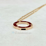 Cartier Love Necklace Rose Gold 42 CM 3 Diamond
