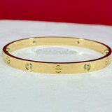 Cartier Love Bracelet Yellow Gold Size 19 4 Diamond