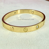 Cartier Love Bracelet Yellow Gold Size 16 4 Diamond