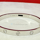 Cartier Love Bracelet White Gold Size 17