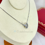 Cartier Love Baby Necklace White Gold Pave Diamond 42 CM