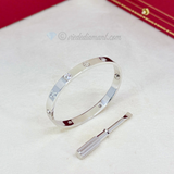 Cartier Love Bracelet White Gold Size 16 4 Diamond