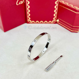 Cartier Love Bracelet White Gold Size 18 4 Diamond