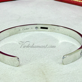 Cartier Love Cuff Bracelet White Gold Size 19 1 Diamond