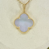 Van Cleef Arpels Magic Alhambra Necklace Mother Of Pearl Yellow Gold 35”
