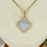 Van Cleef Arpels Magic Alhambra Necklace Mother Of Pearl Yellow Gold 35”