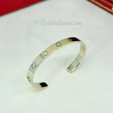 Cartier Love Cuff Bracelet White Gold Size 16