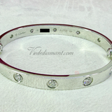 Cartier Love Bracelet White Gold Size 16 10 Diamond