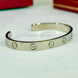 Cartier Love Cuff Bracelet White Gold Size 16