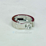 Cartier Love Hoop Earrings White Gold 1 Diamond