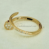 Cartier Juste Un Clou Ring Rose Gold Size 53 Pave Diamond