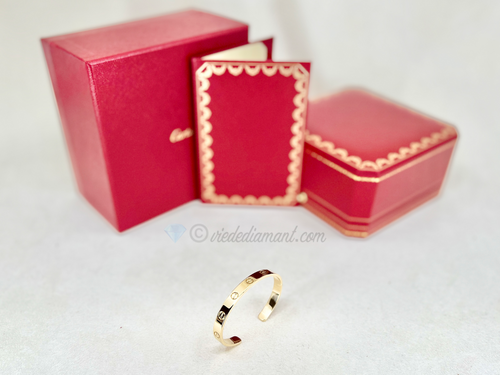 Cartier Love Cuff Bracelet Yellow Gold Size 16