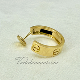Cartier Love Hoop Earrings Yellow Gold