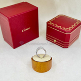 Cartier Panthere Ring SM White Gold Size 54 Pave Diamond