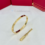Cartier Love Bracelet Medium Yellow Gold Size 17 4 Diamond