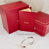 Cartier Love Cuff Bracelet White Gold Size 20
